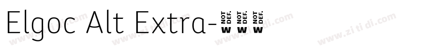 Elgoc Alt Extra字体转换